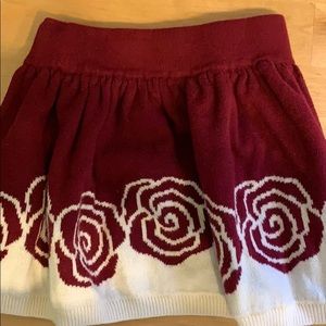 Cotton toddler rose skirt